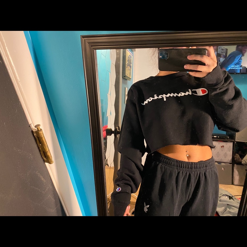 Champion long sleeve crop top